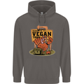 Heading to Vegan Town Funny Turkey Mens 80% Cotton Hoodie Charcoal
