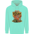Heading to Vegan Town Funny Turkey Mens 80% Cotton Hoodie Peppermint