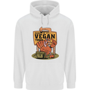 Heading to Vegan Town Funny Turkey Mens 80% Cotton Hoodie White