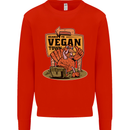 Heading to Vegan Town Funny Turkey Mens Sweatshirt Jumper Bright Red