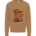 Heading to Vegan Town Funny Turkey Mens Sweatshirt Jumper Caramel Latte