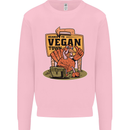 Heading to Vegan Town Funny Turkey Mens Sweatshirt Jumper Light Pink