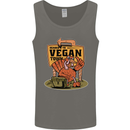 Heading to Vegan Town Funny Turkey Mens Vest Tank Top Charcoal