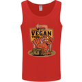 Heading to Vegan Town Funny Turkey Mens Vest Tank Top Red