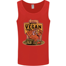Heading to Vegan Town Funny Turkey Mens Vest Tank Top Red