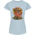 Heading to Vegan Town Funny Turkey Womens Petite Cut T-Shirt Light Blue