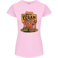 Heading to Vegan Town Funny Turkey Womens Petite Cut T-Shirt Light Pink