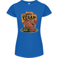 Heading to Vegan Town Funny Turkey Womens Petite Cut T-Shirt Royal Blue