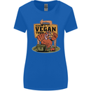 Heading to Vegan Town Funny Turkey Womens Wider Cut T-Shirt Royal Blue