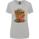 Heading to Vegan Town Funny Turkey Womens Wider Cut T-Shirt Sports Grey