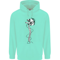 Headphone Wearing Skull Spine Childrens Kids Hoodie Peppermint