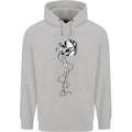 Headphone Wearing Skull Spine Childrens Kids Hoodie Sports Grey
