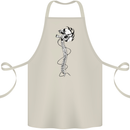 Headphone Wearing Skull Spine Cotton Apron 100% Organic Natural