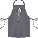 Headphone Wearing Skull Spine Cotton Apron 100% Organic Steel