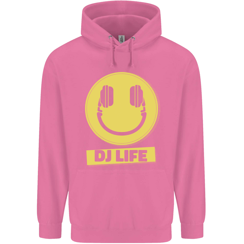 Headphones DJ Life Acid Face Vinyl Decks Childrens Kids Hoodie Azalea