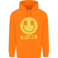 Headphones DJ Life Acid Face Vinyl Decks Childrens Kids Hoodie Orange