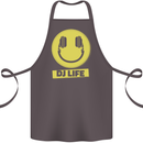 Headphones DJ Life Acid Face Vinyl Decks Cotton Apron 100% Organic Dark Grey
