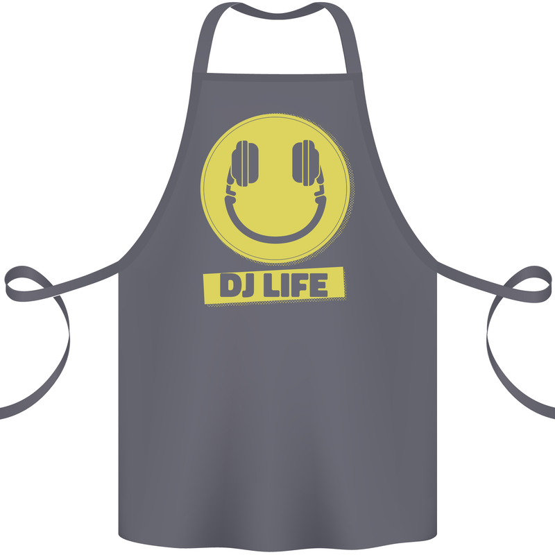 Headphones DJ Life Acid Face Vinyl Decks Cotton Apron 100% Organic Steel