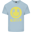 Headphones DJ Life Acid Face Vinyl Decks Kids T-Shirt Childrens Light Blue