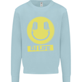 Headphones DJ Life Acid Face Vinyl Decks Mens Sweatshirt Jumper Light Blue