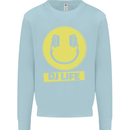 Headphones DJ Life Acid Face Vinyl Decks Mens Sweatshirt Jumper Light Blue