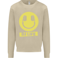 Headphones DJ Life Acid Face Vinyl Decks Mens Sweatshirt Jumper Sand