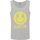 Headphones DJ Life Acid Face Vinyl Decks Mens Vest Tank Top Sports Grey