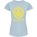 Headphones DJ Life Acid Face Vinyl Decks Womens Petite Cut T-Shirt Light Blue