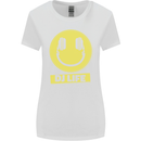 Headphones DJ Life Acid Face Vinyl Decks Womens Wider Cut T-Shirt White