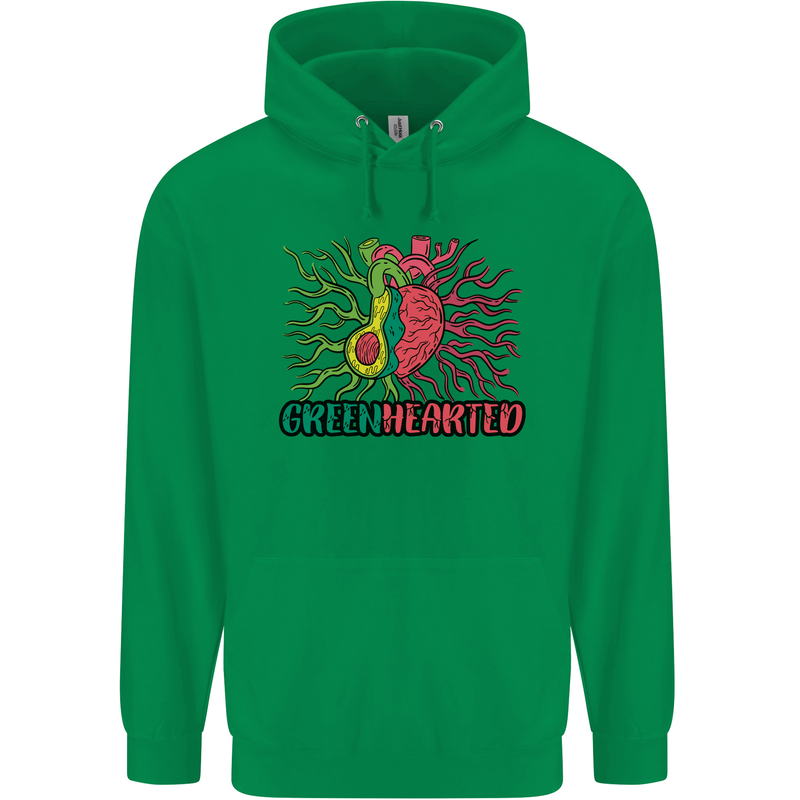Healthy Green Hearted Avocado Funny Health Childrens Kids Hoodie Irish Green