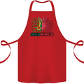 Healthy Green Hearted Avocado Funny Health Cotton Apron 100% Organic Red