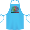 Healthy Green Hearted Avocado Funny Health Cotton Apron 100% Organic Turquoise
