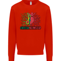 Healthy Green Hearted Avocado Funny Health Kids Sweatshirt Jumper Bright Red