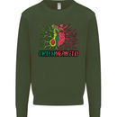 Healthy Green Hearted Avocado Funny Health Kids Sweatshirt Jumper Forest Green