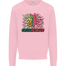 Healthy Green Hearted Avocado Funny Health Kids Sweatshirt Jumper Light Pink