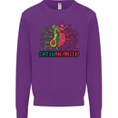 Healthy Green Hearted Avocado Funny Health Kids Sweatshirt Jumper Purple