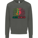 Healthy Green Hearted Avocado Funny Health Kids Sweatshirt Jumper Storm Grey