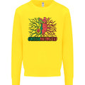 Healthy Green Hearted Avocado Funny Health Kids Sweatshirt Jumper Yellow