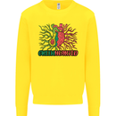 Healthy Green Hearted Avocado Funny Health Kids Sweatshirt Jumper Yellow