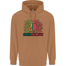 Healthy Green Hearted Avocado Funny Health Mens 80% Cotton Hoodie Caramel Latte