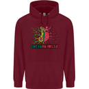 Healthy Green Hearted Avocado Funny Health Mens 80% Cotton Hoodie Maroon