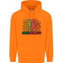 Healthy Green Hearted Avocado Funny Health Mens 80% Cotton Hoodie Orange