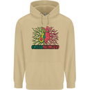 Healthy Green Hearted Avocado Funny Health Mens 80% Cotton Hoodie Sand