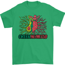Healthy Green Hearted Avocado Funny Health Mens T-Shirt Cotton Gildan Irish Green