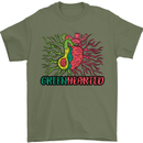 Healthy Green Hearted Avocado Funny Health Mens T-Shirt Cotton Gildan Military Green
