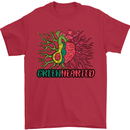 Healthy Green Hearted Avocado Funny Health Mens T-Shirt Cotton Gildan Red