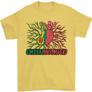 Healthy Green Hearted Avocado Funny Health Mens T-Shirt Cotton Gildan Yellow