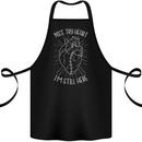 Heart Attack Recovery Survivor Cotton Apron 100% Organic Black