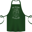 Heart Attack Recovery Survivor Cotton Apron 100% Organic Forest Green