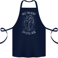 Heart Attack Recovery Survivor Cotton Apron 100% Organic Navy Blue